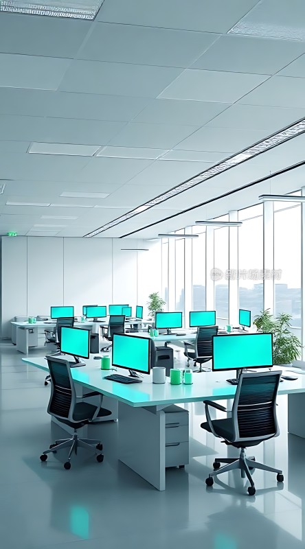 现代办公空间整洁明亮的工作环境