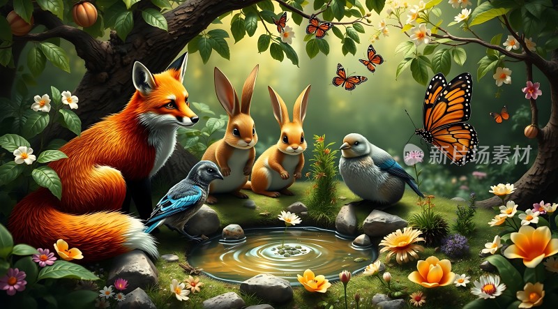 森林里的和谐之舞