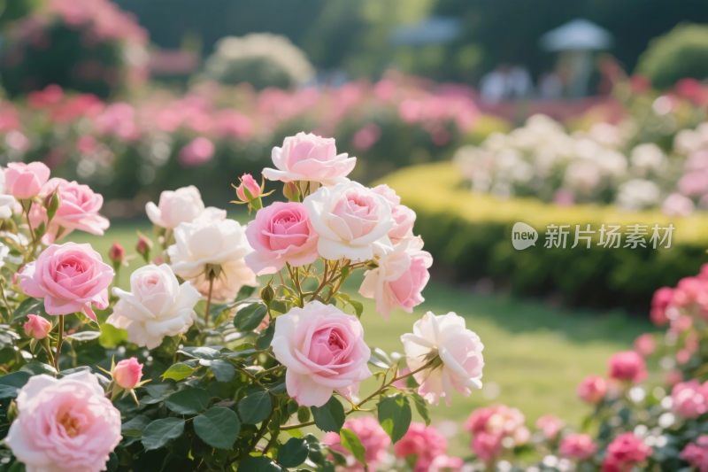 玫瑰花丛花园美景