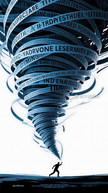 文字漩涡中的奔跑者