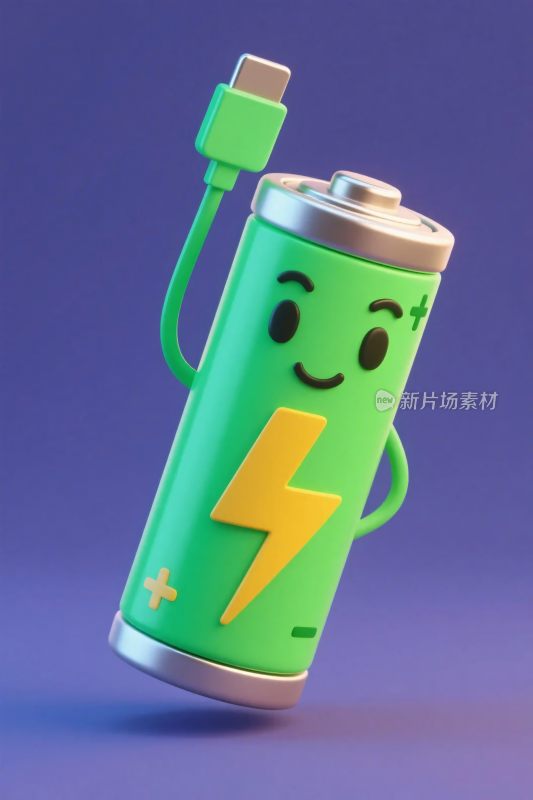 卡通电池插画