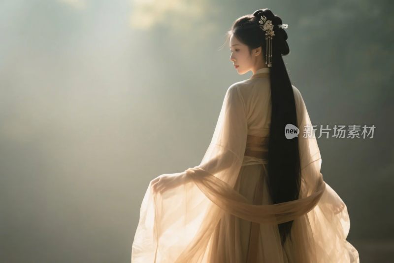 古风女子插画图