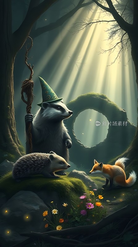森林魔法师与动物伙伴们