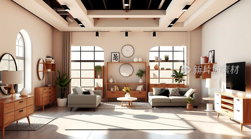 现代简约客厅设计温馨舒适自然光线充足