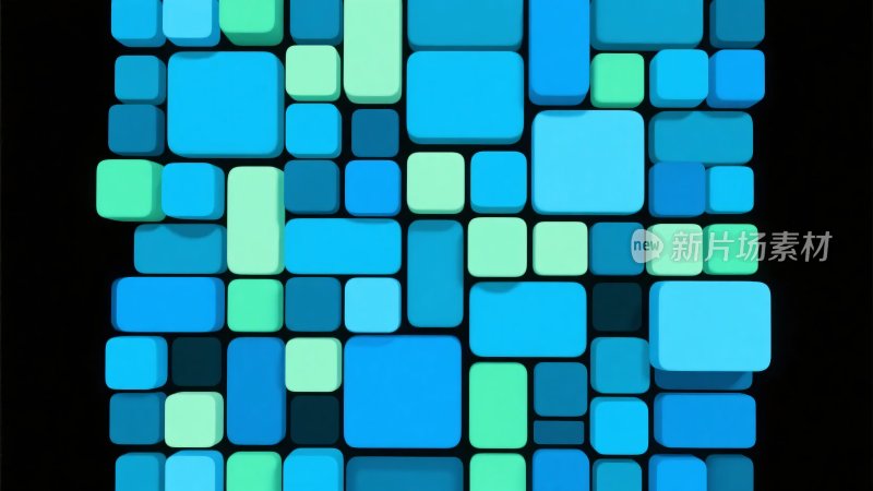 蓝绿方块组成的几何背景图