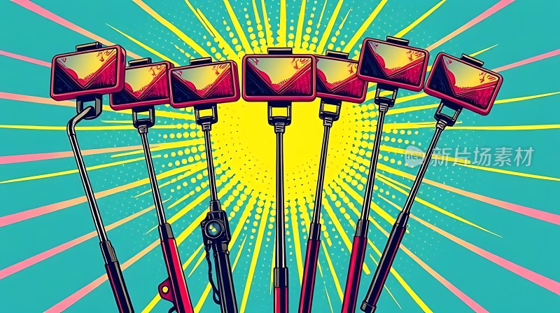 自拍杆大集合记录美好瞬间！