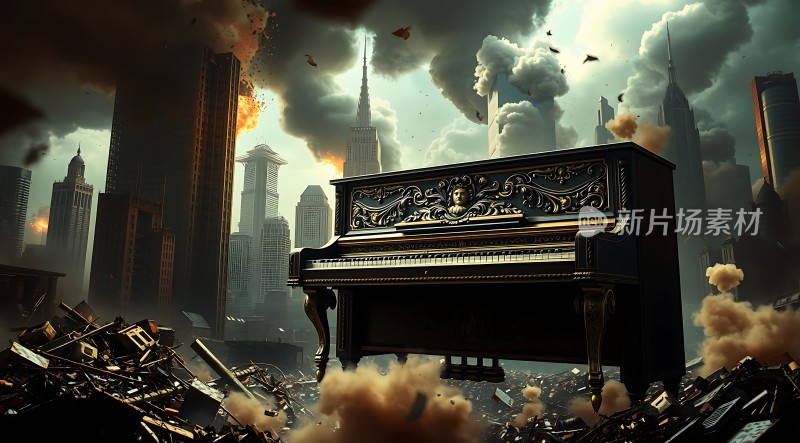 钢琴与废墟末日余韵