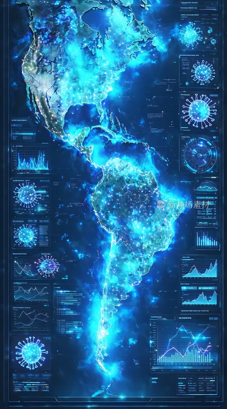 美洲病毒数据可视化分析图