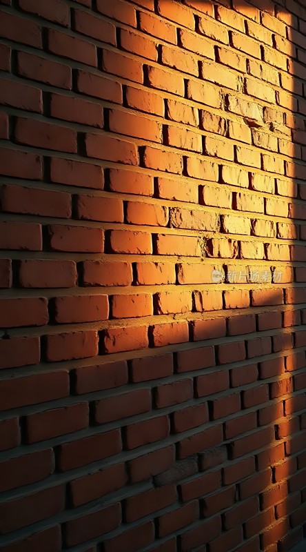 阳光下的红砖墙