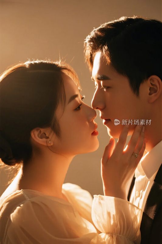 浪漫情侣亲密瞬间