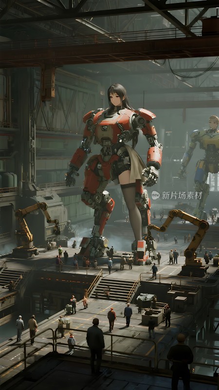 机械少女与巨人机器人共舞