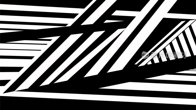 黑白线条抽象图案