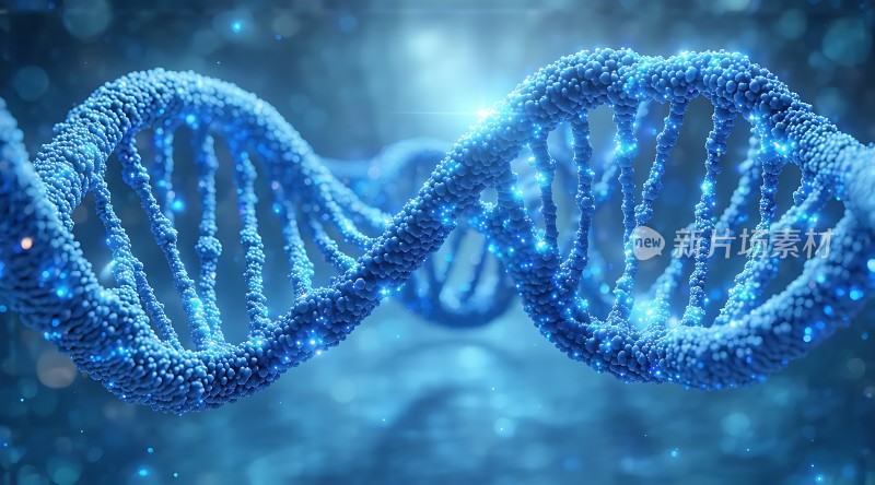 蓝色DNA螺旋结构