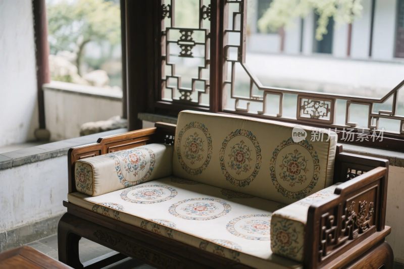 古风座椅室内场景