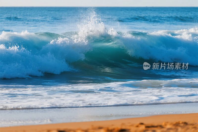海滩海浪风景图