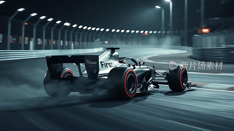 赛车飞驰夜赛道