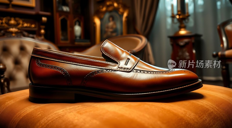 新片场素材 精致皮鞋展示