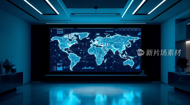 未来科技世界地图展示