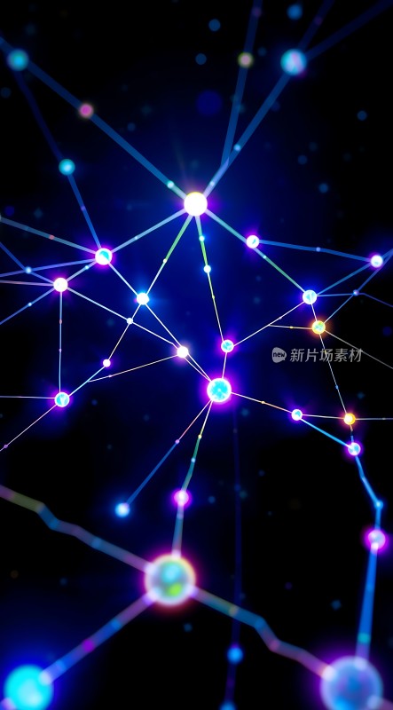 五彩斑斓的光点网络世界