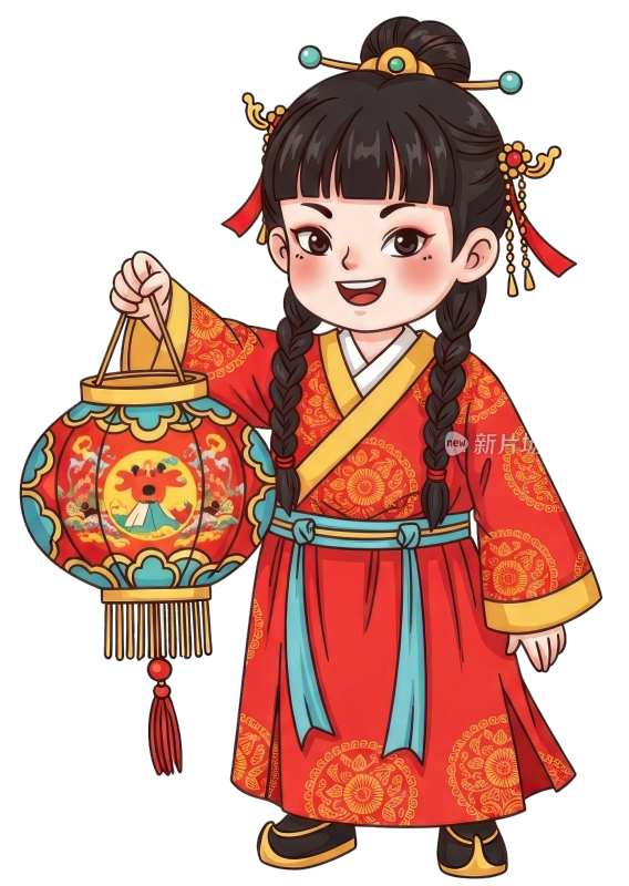 萌娃提灯闹新春