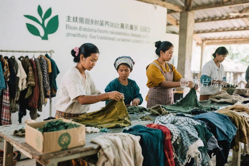 传统手工服饰摊位