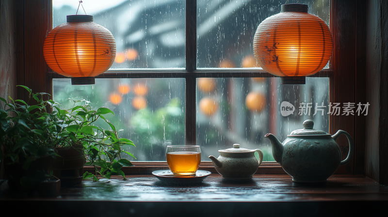 茶20雨窗茶香