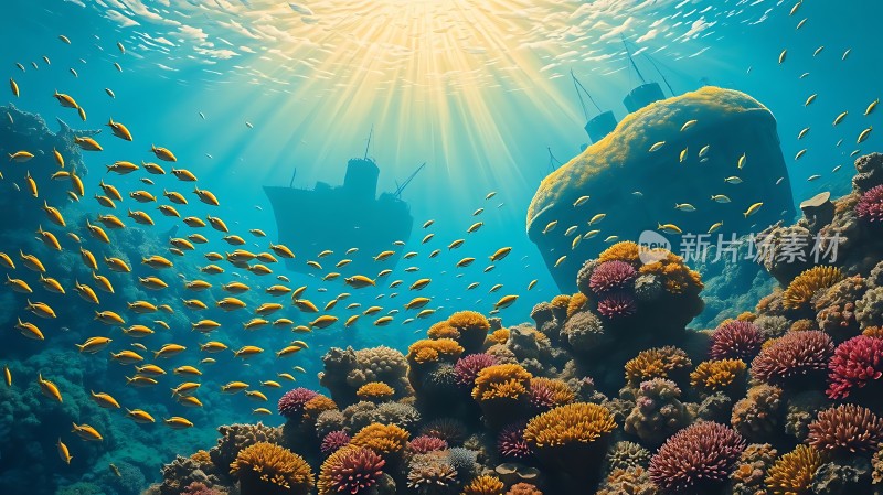 阳光下的海底世界