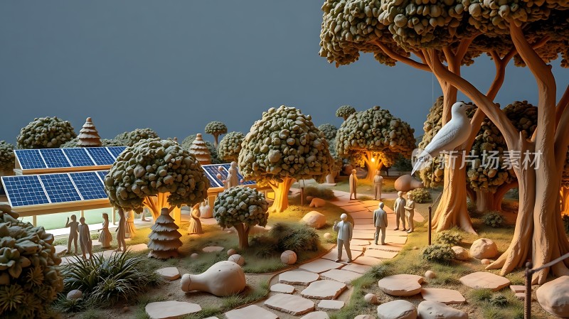 绿色家园太阳能与自然和谐共生