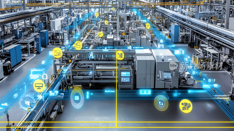 配备自动化系统现代化工厂内部