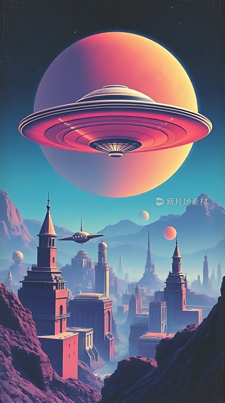 外星飞船降临异域星球