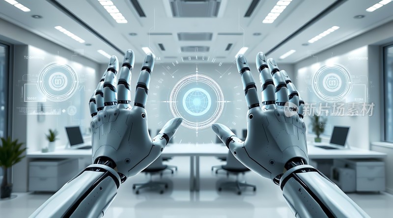 智能机器人操作未来科技界面