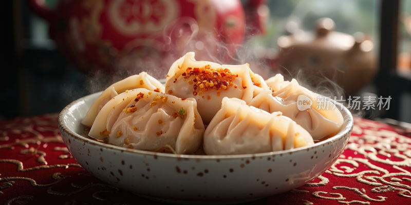 新年春节饺子年夜饭中国风年味