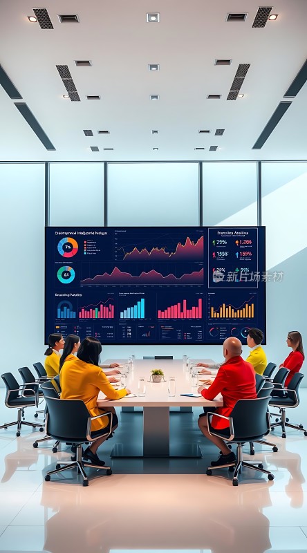 商务会议数据分析展示