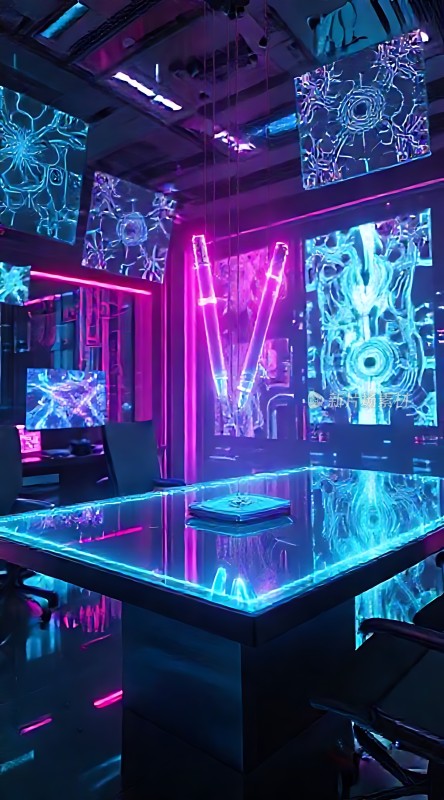 科技感十足的会议室未来主义风格