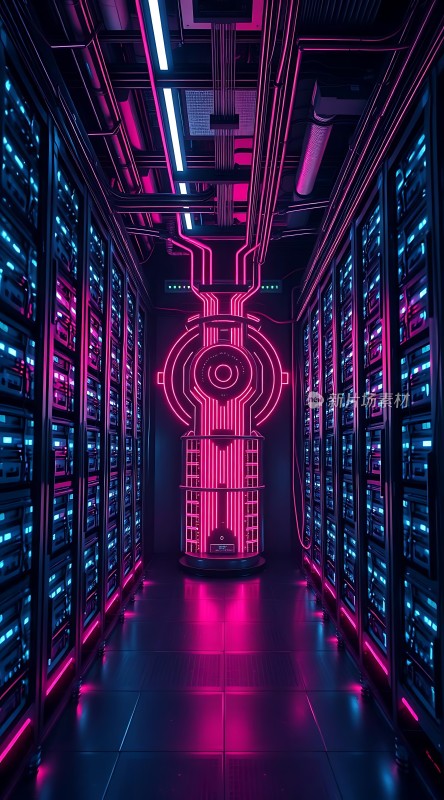 科技感数据中心未来主义风格