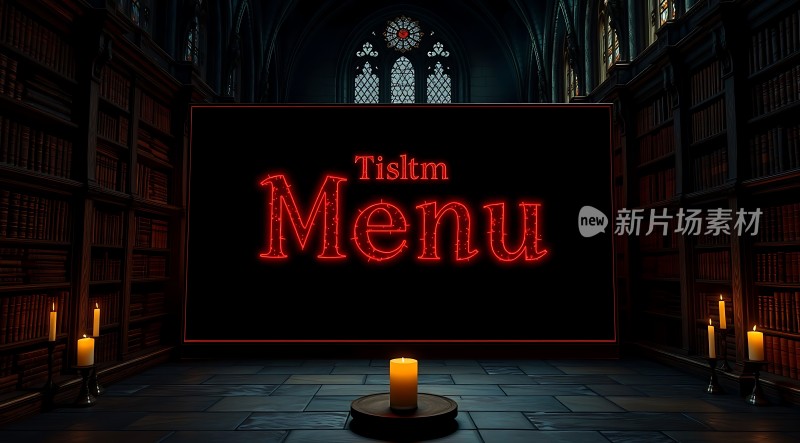 神秘图书馆里的菜单