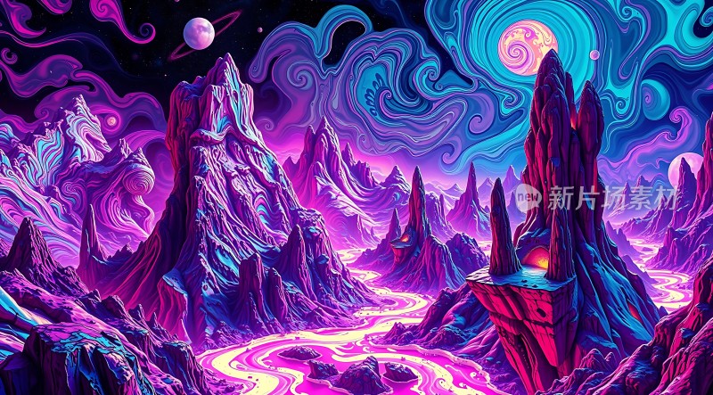 紫色星球奇景