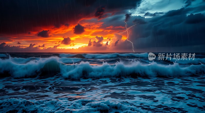 日落时分的惊涛骇浪
