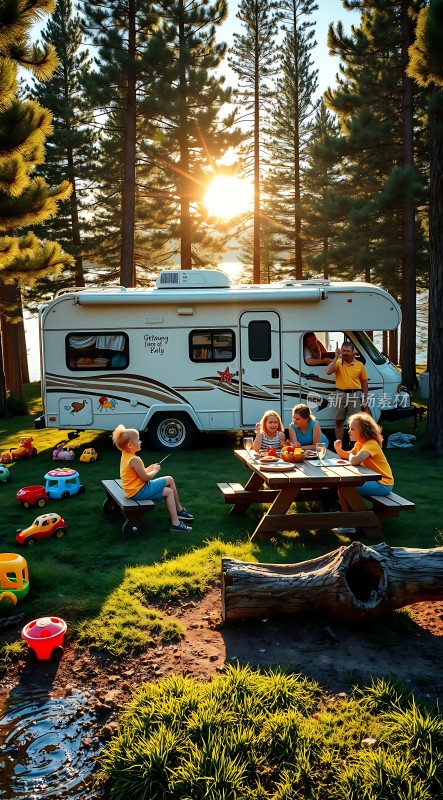 露营家庭欢乐时光