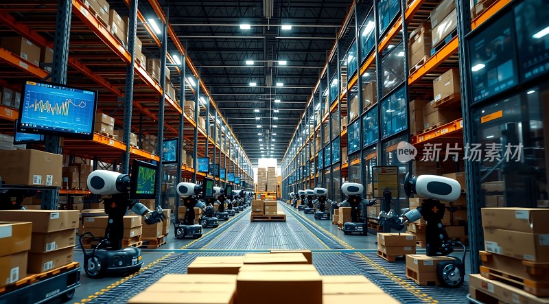 智能仓储机器人协作搬运货物
