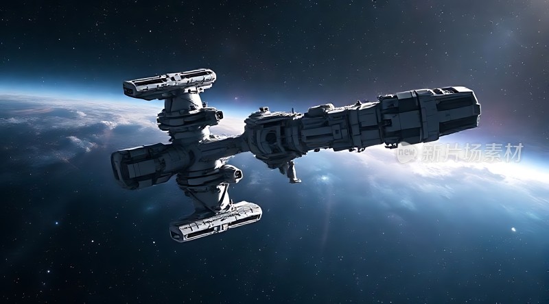 太空探索星际飞船与地球
