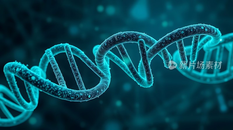 蓝色DNA螺旋结构