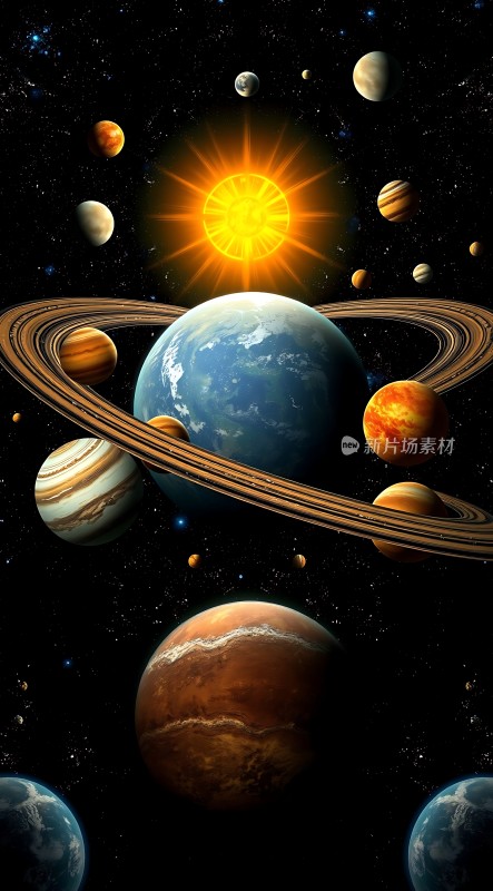 太阳系行星环舞图