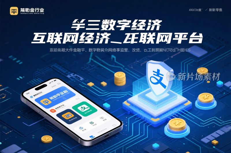 数字经济宣传插画