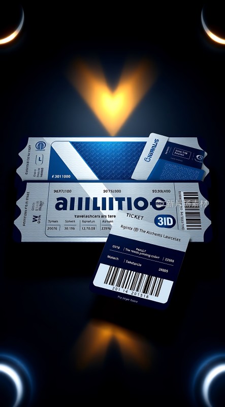 蓝色3D立体电影AIIILITIOO门票