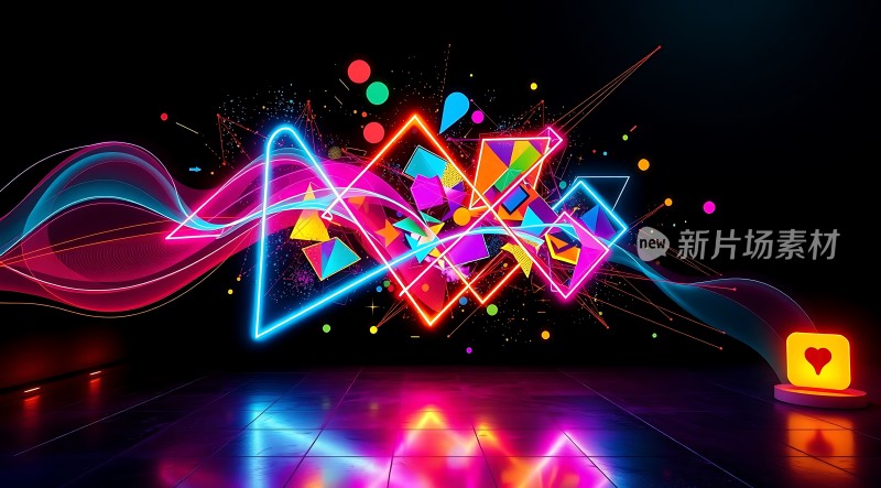霓虹光影几何世界