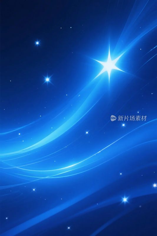 蓝色星空光效背景
