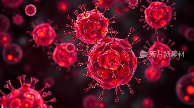 红色病毒入侵新片场素材