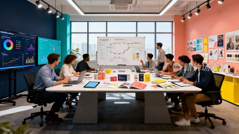 创意碰撞头脑风暴会议现场
