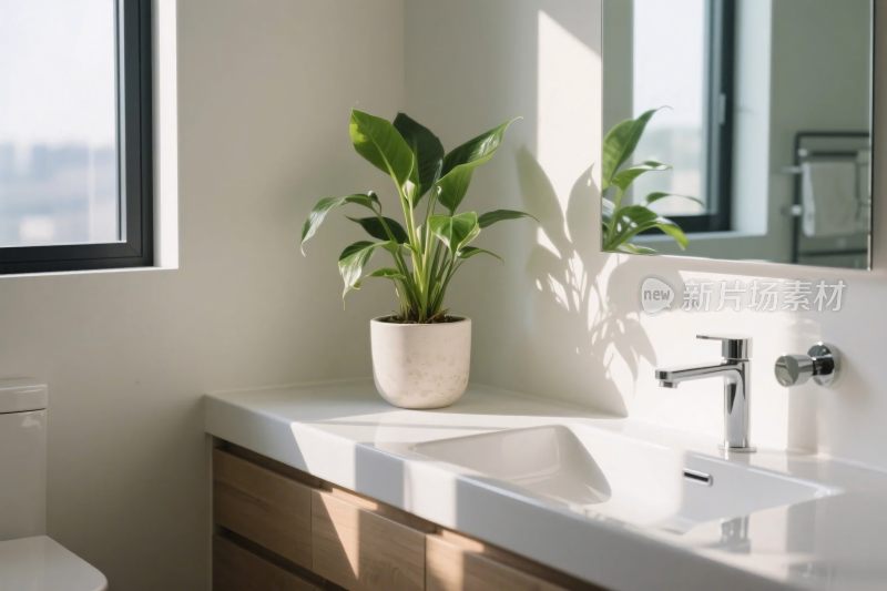 现代简约洗手台场景